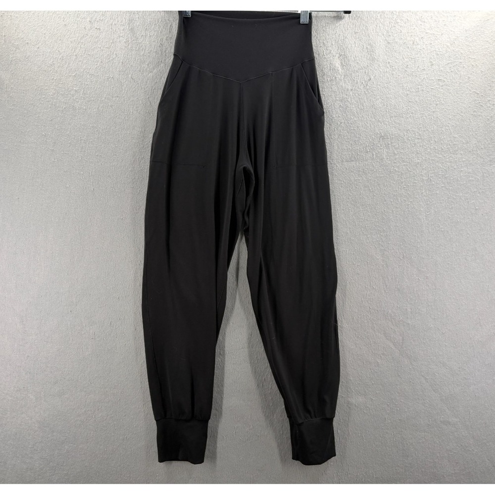 Offline by Aerie Foldover High Waisted Jogger Pants Womens S Black Comfy Baggy